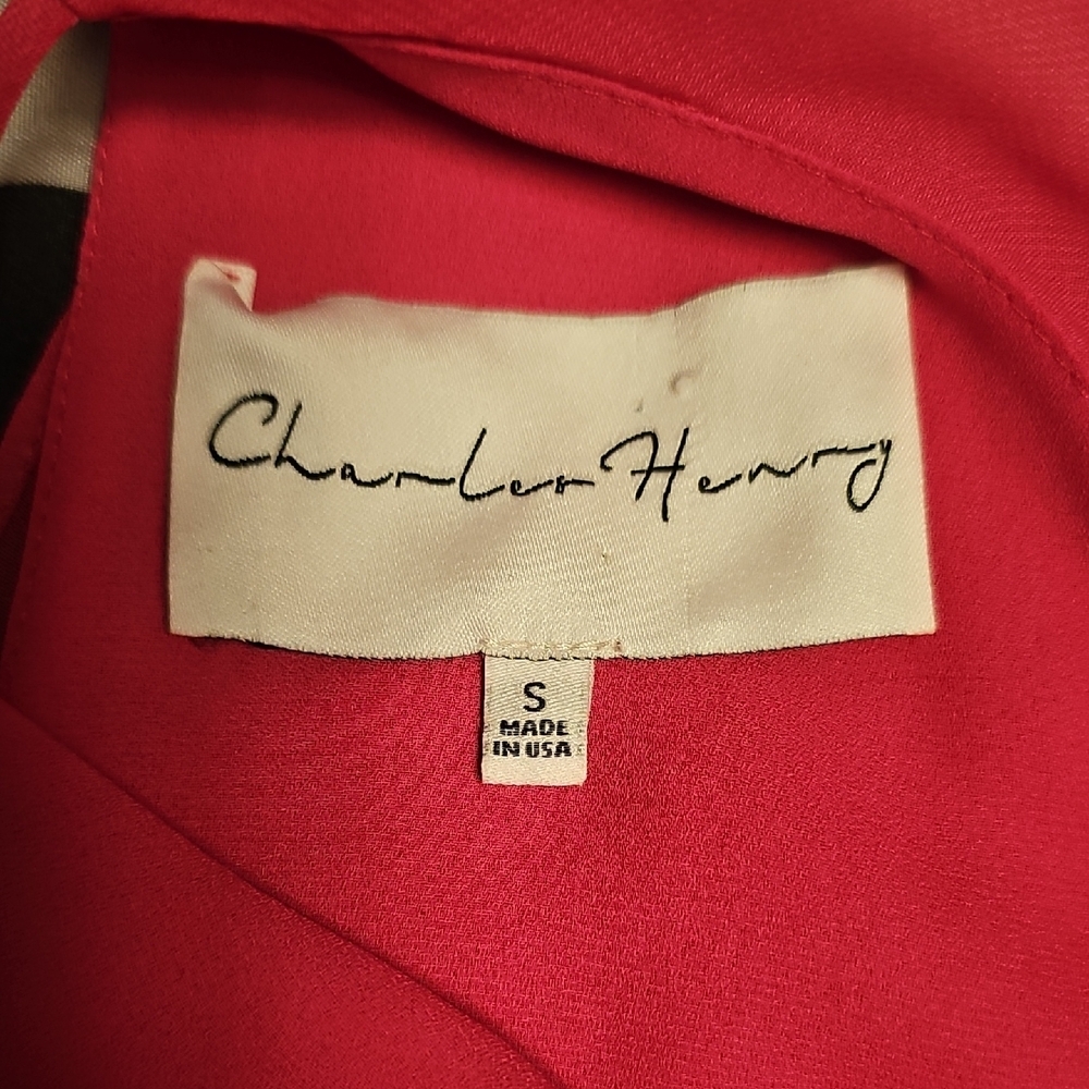 Charles Henry Hot Pink Ruffle Halter Dress ( 86) - Picture 3 of 5
